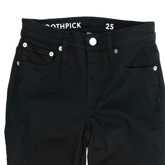 JCREW Size 25 9" Mid-Rise Stretchy Toothpick Jeans in New Black $128 H1878 - Picture 3 of 5